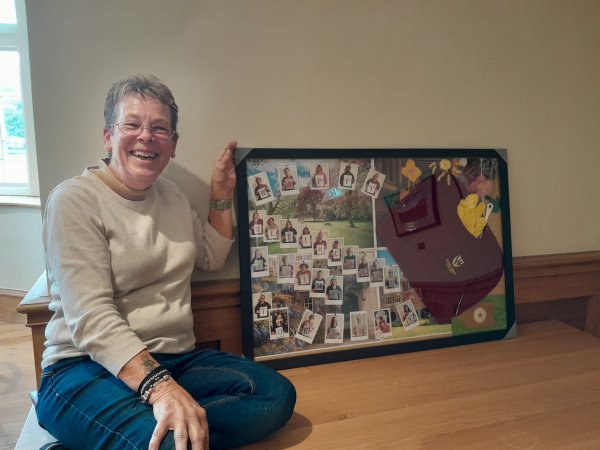 The Housekeeping team presented Sandra with an artistic keepsake to take home